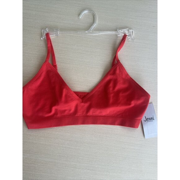 JENNI Women's Light Support Bralette Papaya Punch Large L - Picture 2 of 3